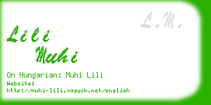 lili muhi business card
